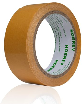 Hoerev 1.5 Inch x 11 Yards,38mm,Carpet Tape Double Sided Removable Rug Tape Heavy Duty,Carpet Pipe Binding Strong Adhesive Tape White