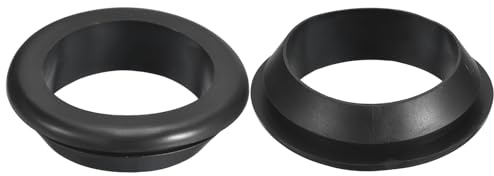 sourcing map 2 Pcs Rubber Grommets, 60mm ID 70mm Drill Hole Double Sided Hollow Firewall Hole Plugs Round Electrical Wiring Gasket, Black
