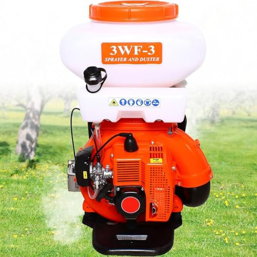 GYQSSD Pulverizador Agrícola con Mochila, 14L Motor de Gasolina Pulverizador de Hojas, 7500r/min Pulverizador de Niebla a Presión con Aire Agrícola Motorizado para Césped, Jardín, Patio