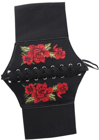 OATIPHO 1Stk Gürtel Accessoires für Damen Korsettkleid Bund für Damen elastisches Korsett Balkenbund costumes for women frauengeschenk Damen Kummerbund geknoteter Taillenverschluss rot