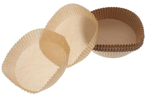 Cabilock Lot De 100 Feuilles De Papier Sulfurisé Pour Paniers De Friteuse À Air Jetables Et Résistantes À Lhuile En Forme De Bol Non Lavables