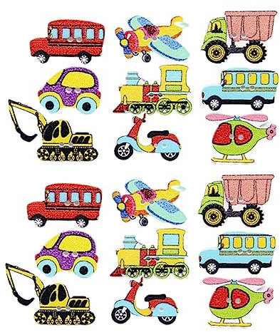 DECHOUS 100 Stück Bunte Holzknöpfe Transport Motive Selbstgemacht Kleiderknopf Handgefertigte Baumwoll Knöpfe Für Nähen Stricken Basteln