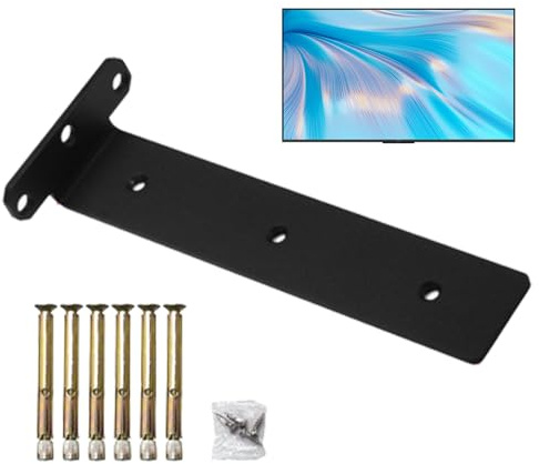 Supporti per scaffali di colore nero, supporti sospesi, supporti decorativi a L, in metallo, robusti e decorativi per scaffali