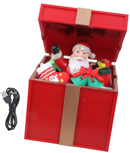 Cajas de música iluminadas de Navidad integradas en villancicos, construcción de PC, dos fuentes de alimentación para decoración de dormitorio y oficina