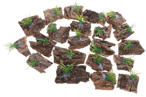 Toyvian 20 Pièces Écorce de Liège Naturelle pour Terrarium et Aquarium Décor de Fond pour Reptiles Plateforme Arbre pour Serpents Lézards et Tortues Accessoire Facile à Nettoyer Produits