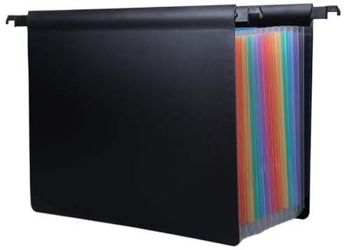 Classeurs suspendus 13 pochettes, capacité, format A4, organisateur de dossiers suspendus, 13, 8 pouces, organisateur de dossiers extensibles avec onglets, avec doubles crochets pour
