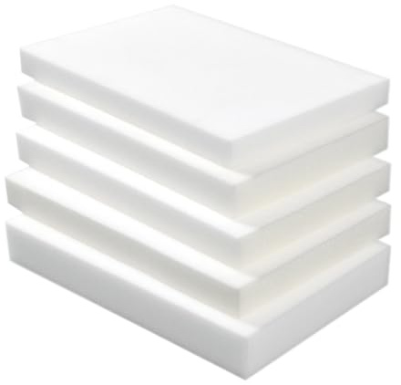 Skumkudde med hög densitet 200 x 40 cm 15 cm tjock inomhus- och utomhusbruk perfekt för husdjurssängar matstolar ottomaner soffor husbilar trädgårdsbänkar rullstolar – vit