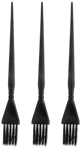 LIFKICH Set da 3 Pennelli per Tintura Chioma in Materiale Pc, Spazzole per Tinture Professionali per Saloni e Uso Fai da Te, Strumenti per Applicazione Uniforme di Colore Colore Casuale