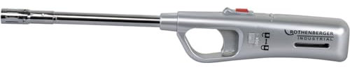 ROTHENBERGER Industrial 1x Gasanzünder Sturmsicher | Stab Feuerzeug | Piezo | Füllanzeige | Wiederbefüllbar | Kindersicherung | Abzugsperre 035991E