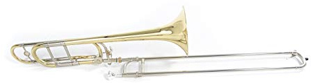 Roy Benson Trombón tenor en Sib/F TT-236F (válvula de cuarto de galón, calibre de 13,34 mm, campana de latón de 8, máxima brillantez de sonido, diseño ergonómico, en un práctico estuche con forma)