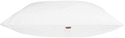 DODO - Oreiller Helsinki 65x65 cm - Confort Médium, Zip Invisible - Enveloppe 100% Coton Percale - Garnissage Naturel 90% Plumettes 10% Duvet de Canard- Lavable en Machine à 40°C