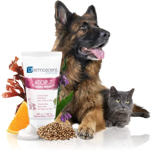 ATOP 7 Hydra Cream | Beruhigende Feuchtigkeitscreme und Schutz für Hunde und Katzen | Beruhigende Linderung bei trockener Haut, Juckreiz und Irritationen | 50ml