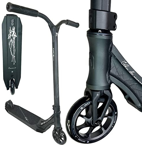 Ethic Erawan Stunt-Scooter komplett H=85cm Leichter Park Roller Schwarz + Fantic26 Sticker + Griptape