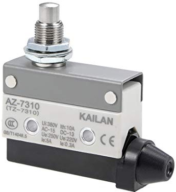 sourcing map AZ-7310 Limit Switch, TZ-7310 Push Plunger Micro Momentary Switches Panel Mount 1NC+1NO for CNC Mill 3D printer Door Switch