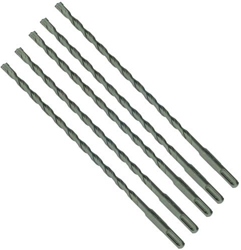 SabreCut 5pcs SDSB8_5 8mm x 210mm PGM Approved SDS+ Drill Bits | PGM approved carbide tip and reinforced chrome vanadium core drill stone, concrete and brick with long service life