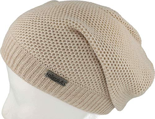 Eisglut Damen Zinal Strickmütze, Beige Mel., Einheitsgröße EU