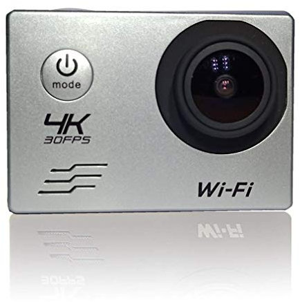 Action Camera, 4K 20MP WiFi Webcam Subacquea Impermeabile della Macchina Fotografica 40M di Sport con 2,0 Pollici Schermo LCD HDMI di Uscita HD, per Il Live Streaming di Stabilizzazione,Argento