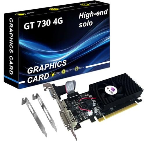 KAER GT 730 Graphics Card, 4GB DDR3, DirectX 11 128 Bit, VGA/DVI-D/HDMI, PCI Express 2.0 x 16, Nvidia Video Card, Computer GPU