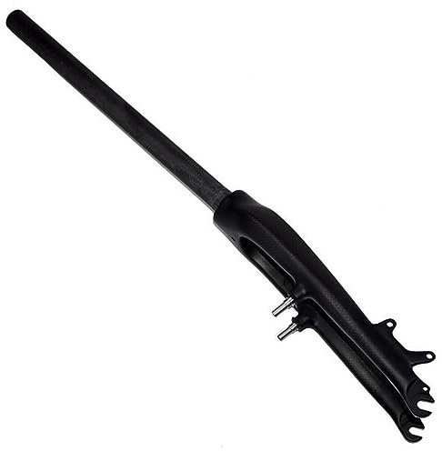 LHHL Mountainbike Starrgabel 20'' Zoll MTB Vorderradgabel Scheibenbremse/V-Bremse Kohlefaser 9x100mm QR BMX Fahrradgabel 1-1/8'' Gewindelose Ultraleicht 475g (Color : Black-Matte, Size : 20)