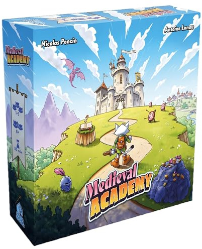 Blackrock Games Medieval Academy – Neue Version – Blue Cocker – Gesellschaftsspiel – Draft-Spiel – Familienspiel – einfache Regeln