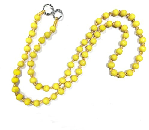 Hrlace Perlen Handykette 120cm Bunte Holzperlen Handy Lanyard Abnehmbare Telefon Kette Umhängeband Universal Anti Verlorene Handy Hängen Chian Taschenkette für Damen und Mädchen Gelb