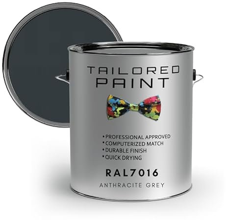 Tailored Paint uPVC Window & Door 1K Paint Brush or Spray On - Gloss Finish - RAL7016, Anthracite Grey - 250ml Tin