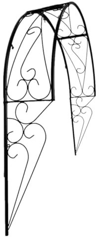 ZBJDX Dekoratives Halbrundes Spalier Für Tür, Fenster Und Wände Zur Unterstützung des Pflanzenkletterns, An Der Wand Montiertes Gartenlauben-Spalier, Für Obst, Blumen Und Topfpflanzen,Schwarz,150cm