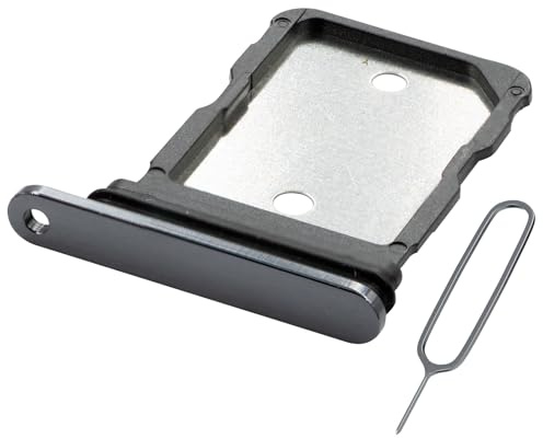 MMOBIEL Dual-SIM- Kartenhalter Kompatibel mit Google Pixel 8 Pro - SIM-Tray - SIM-Kartensteckplatz - SIM-Kartenhalter Ersatz - inkl. SIM-Nadel und Wasserdichtem Gummiring - Schwarz