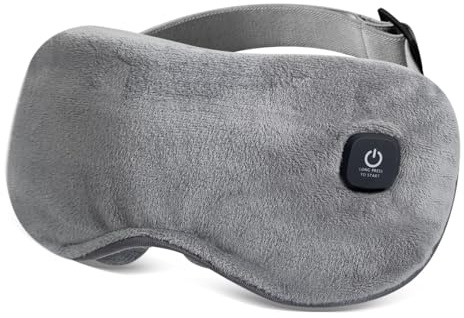 Masque Chauffant Yeux, Compresse Chaude Yeux Rechargeable USB, Masque Chauffant Yeux Blepharite, 3 Niveaux de Chaleur, Minuteries, Soulage Sécheresse Oculaire, Orgelet, Blépharite, Migraine