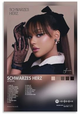 Mianm Singer Ayliva Poster Music Album Cover Für Zimmer, Ästhetische Leinwand-Wandkunst, Schlafzimmer-Dekor Poster 12x18inch(30x45cm)