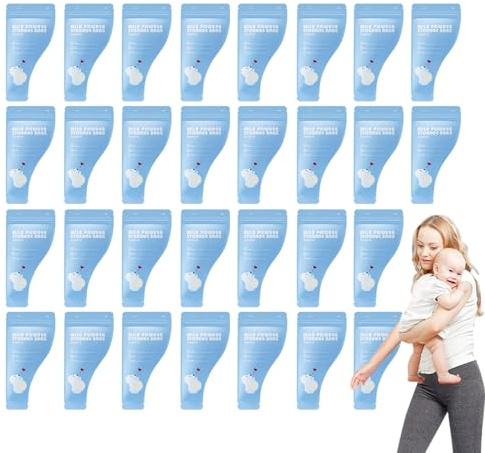 Milk Powder Storage Bags, Milk Powder Bags - Pack of 30 Dry Milk Bags, 50 g Leak-Proof, Easy to Store Bag for Milk Powder for Children, Toddlers, Family Trips