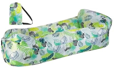 Dayysiuy Aufblasbares Luftsofa, Aufblasbares Sofa Camping, Faltbare wasserdichte Sitzliege Mit Aufbewahrungstasche, Strandliege Für, Garten, Reisen, Camping, Maximale Last 450 Kg