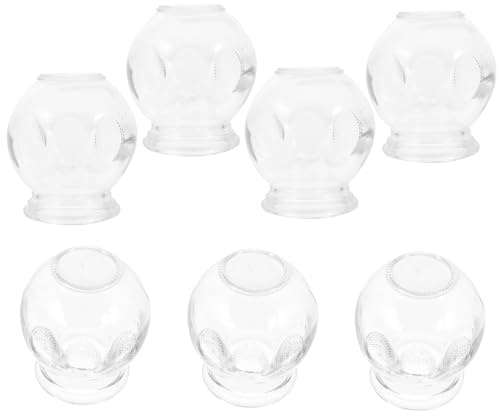 SOPOTUTU 7pièces Lot De Ventouses Verre Sous Vide Pour Thérapie Cupping Massage Corporel Soulagement Musculaire Usage Domestique Kit Pratique