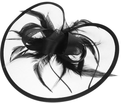 Générique Fascinateur de Fleur Maille pour Tea Party Chapeau Cocktail Vintage Noir Accessoire Élégant pour Mariages et Événements Formels