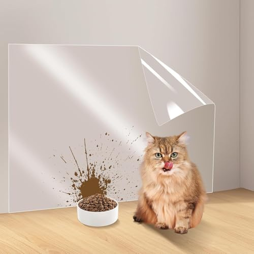 Wall Protector Self Adhesive 500 x 40 cm Clear Splashback for Kitchen Clear Sticky Back Plastic Electrostatic Wall Protectors Transparent Static Sticker, Waterproof-Oil-Proof for Walls Kitchen