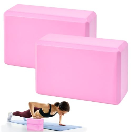 Zuxbolf Yoga Blöcke Yogaklötze aus EVA Schaumstoff Pilates Block Rutschfest | & Leicht Schaumstoffblock für Yoga Pilates Fitness (22,5x14,5x7,7cm)