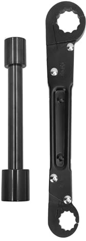 HEYDGBBZ Herramientas de plomería, kit llave tope angular, tubo doble extremo y inglesa, herramienta extracción for fregadero cocina baño