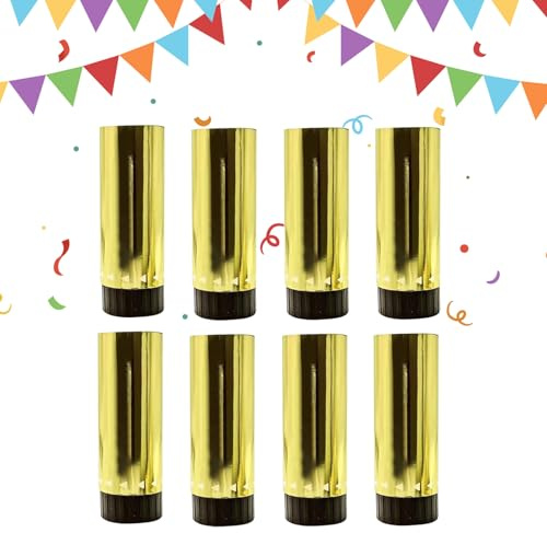 Dubbulon Tubos de Papel,8 Unidades Cañones de Confeti Divertidos para Fiestas | Decoración Con Confeti Para Celebraciones,Para Celebraciones Cumpleaños Navidad Año Nuevo Graduación y Fiestas Temáticas