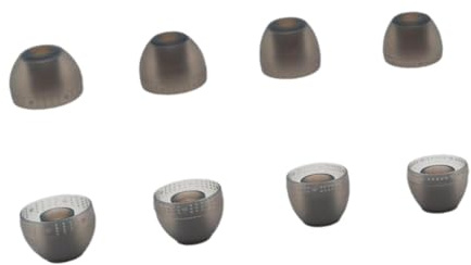 Zanthicia Punte auricolari in silicone, tappi auricolari di ricambio per cuffie in-ear, isolamento acustico, 4 paia, piccole, medie e grandi, tappi per cuffie.