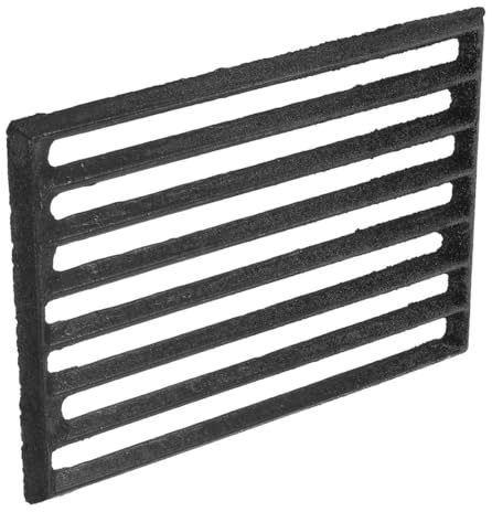 GLSTOY High Temperature Resistant Metal Stove Fire Grate 25.5x17cm Thickened 0.9cm Iron Fireplace Grate for Barbecue and Firewood Cooking Outdoor