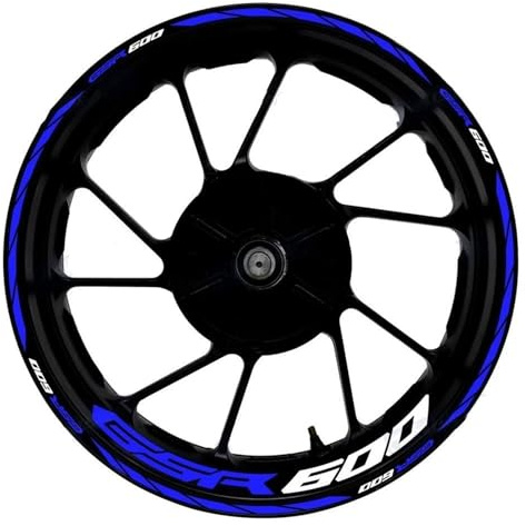 Pegatinas Llantas Moto Calcomanía Reflectante para Llanta De Motocicleta para Suzuki GSR600 GSR 600 17 Pulgadas, Pegatinas Impermeables para Llantas Ruedas Calcomanías Kit