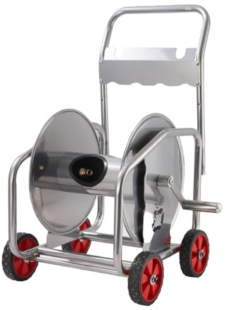 SZLIFE Porta Tubo da Giardino Carrello Avvolgitubo Organizzatore Tubo Acqua Rack per Gestione Efficiente Trasporto Facile Anti-ruggine Adatto per, 50M