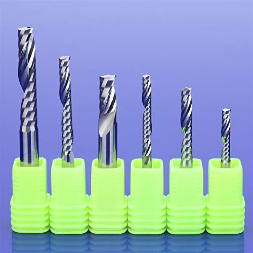 Pangocho Jinchao-Router-Bits 50 stücke Einzelne Flöte Spiralschneider CNC-Endmühle Karbid-Router-Bit for Acryl-PVC-MDF-Fräser, Holzbearbeitung Werkzeuge (Dimensions : 4x10mm)