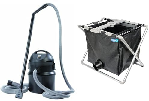 Pontec Aspirateur de Bassin Pondomatic 3 Hozelock Panier d’aspirateur pour Bassin, Argent/Noir, 40 x 25 x 15 cm