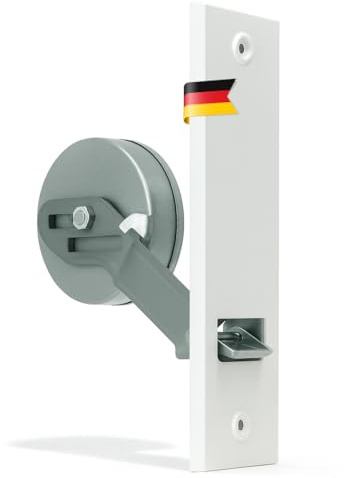 markiso® 1x Rollladen Gurtwickler Unterputz 185 mm Lochabstand [Made in Germany] mit Blende in Weiß, Aufwickler für Maxigurte bis 23 mm, Einlassgurtwickler