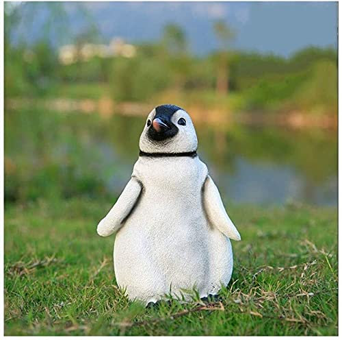 YTOOZ Outdoor-Statue Gartenskulptur Pinguin-Statue aus Kunstharz für Garten-Innendekoration 7,09 x 5,9 x 5,9 Geschenk