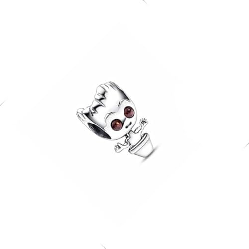 Charmes Le marié dansant pour Bracelets - Charms de Perles ajourées en Argent Sterling 925, charmes de Coeur d'amour pour Bracelets et Colliers pour Femmes