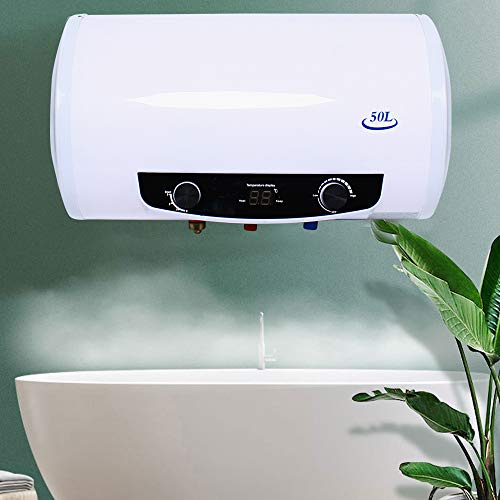 Chauffe-eau électrique à accumulation électrique mural Chauffe-Eau à Accumulation Chauffe-eau Horizontal Avec Douchette 30~75℃（50L)