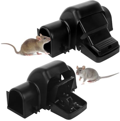 HIULLEN 2PCS Rat Traps That Kill Instantly, Rat Traps, Humane Rat & Mouse Traps, Reusable Rat Catcher for Indoors and Outdoors, Highly Sensitive Mice Traps and Rats Killer, Child and Pet Friendly