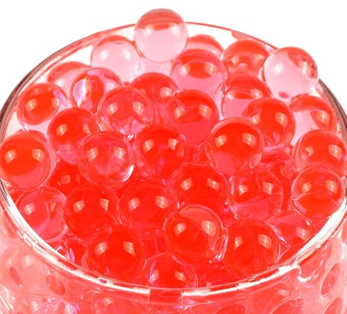 VICZON Wasserperlen, 50 g, Gel-Kugeln, zum Befüllen von Vasen, für schwimmende Perlen, Herstellung von schwimmenden Kerzen, Vasenfüllung und Dekoration, 2,5-3 mm, Rot